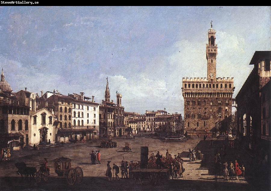 BELLOTTO, Bernardo The Piazza della Signoria in Florence